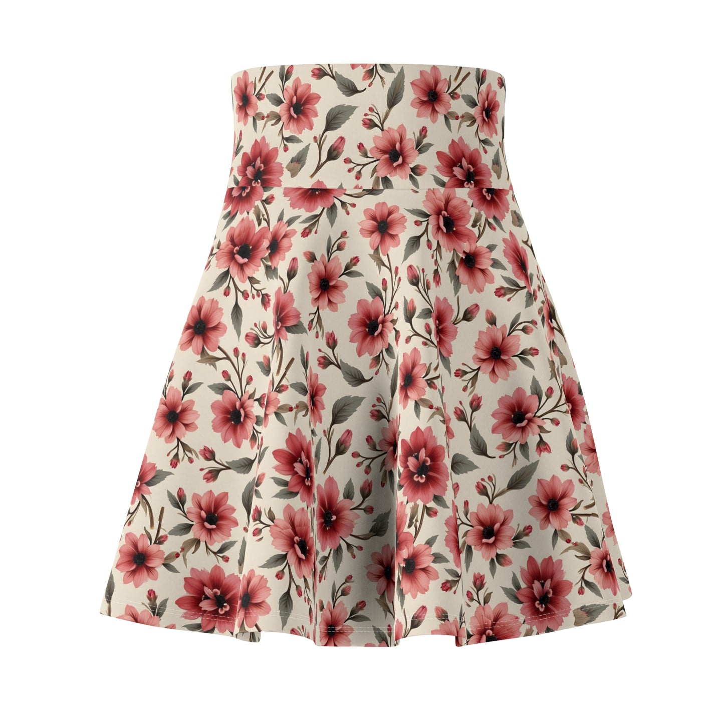 Floral Women's Skater Skirt, Summer Skirt, Girly Floral Dress, Casual Outfit, Spring Fashion, Boutique Style