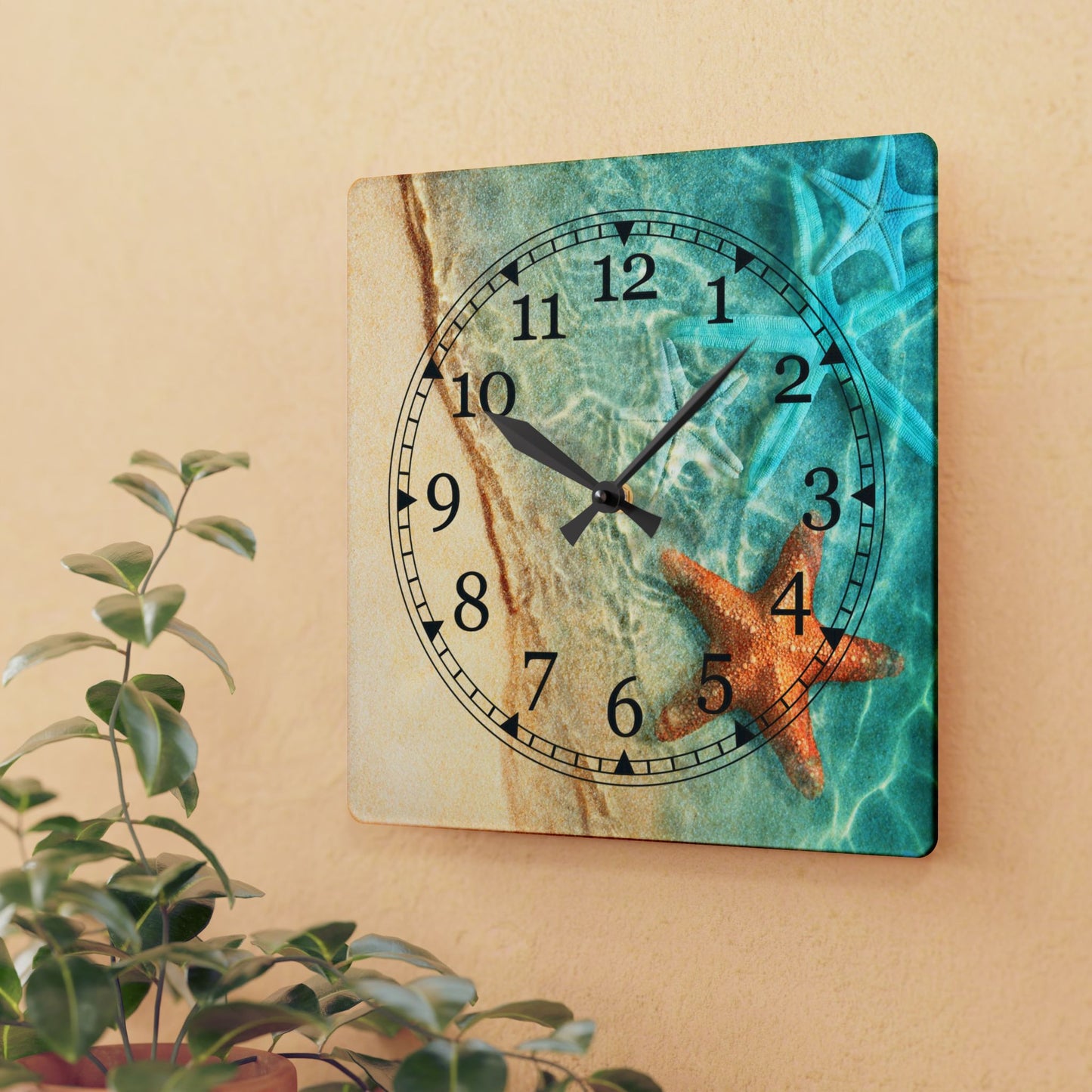 Beach Themed Acrylic Wall Clock