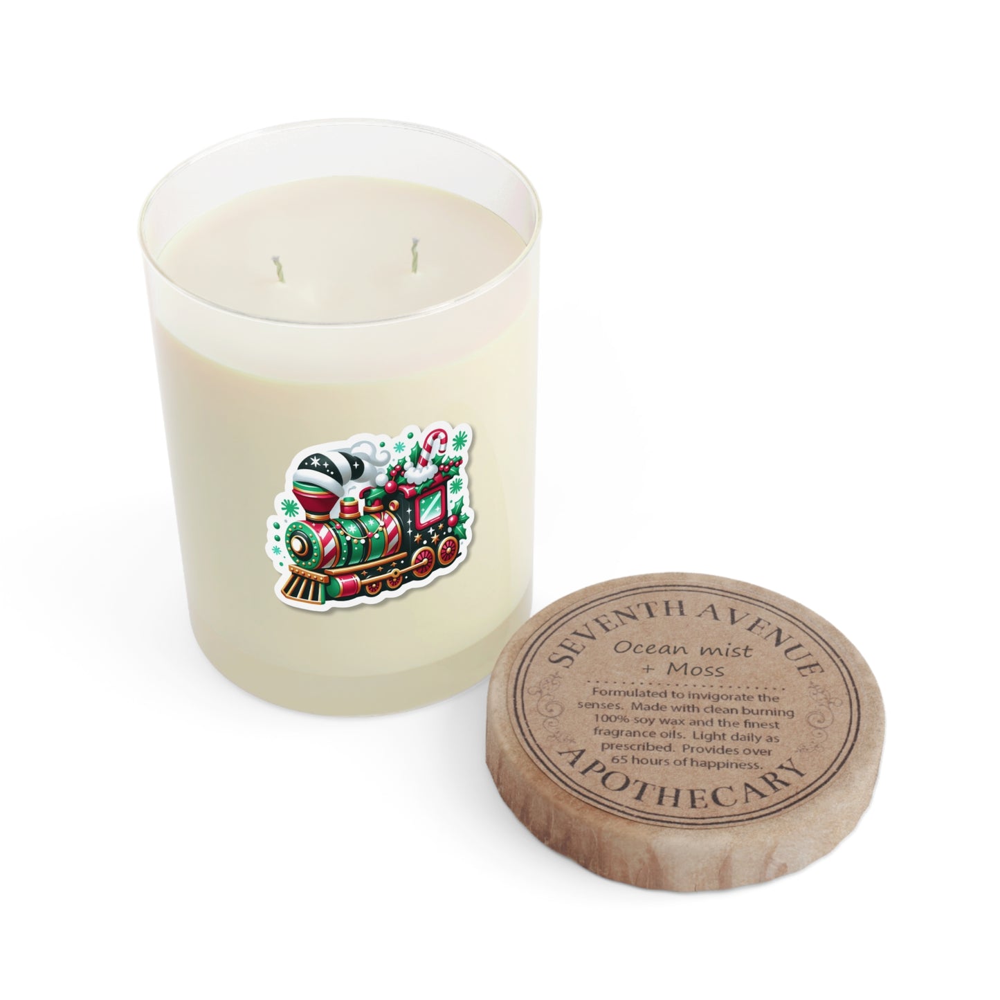 Holiday Train Scented Candle — 11oz Festive Christmas Glass Candle