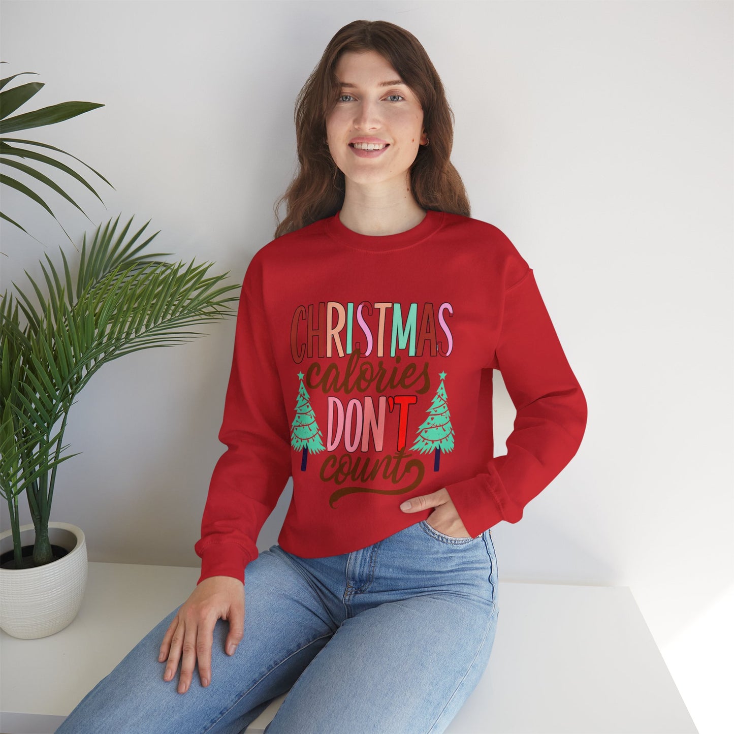 Christmas Calories Don't Count Sweatshirt — Funny Holiday Crewneck