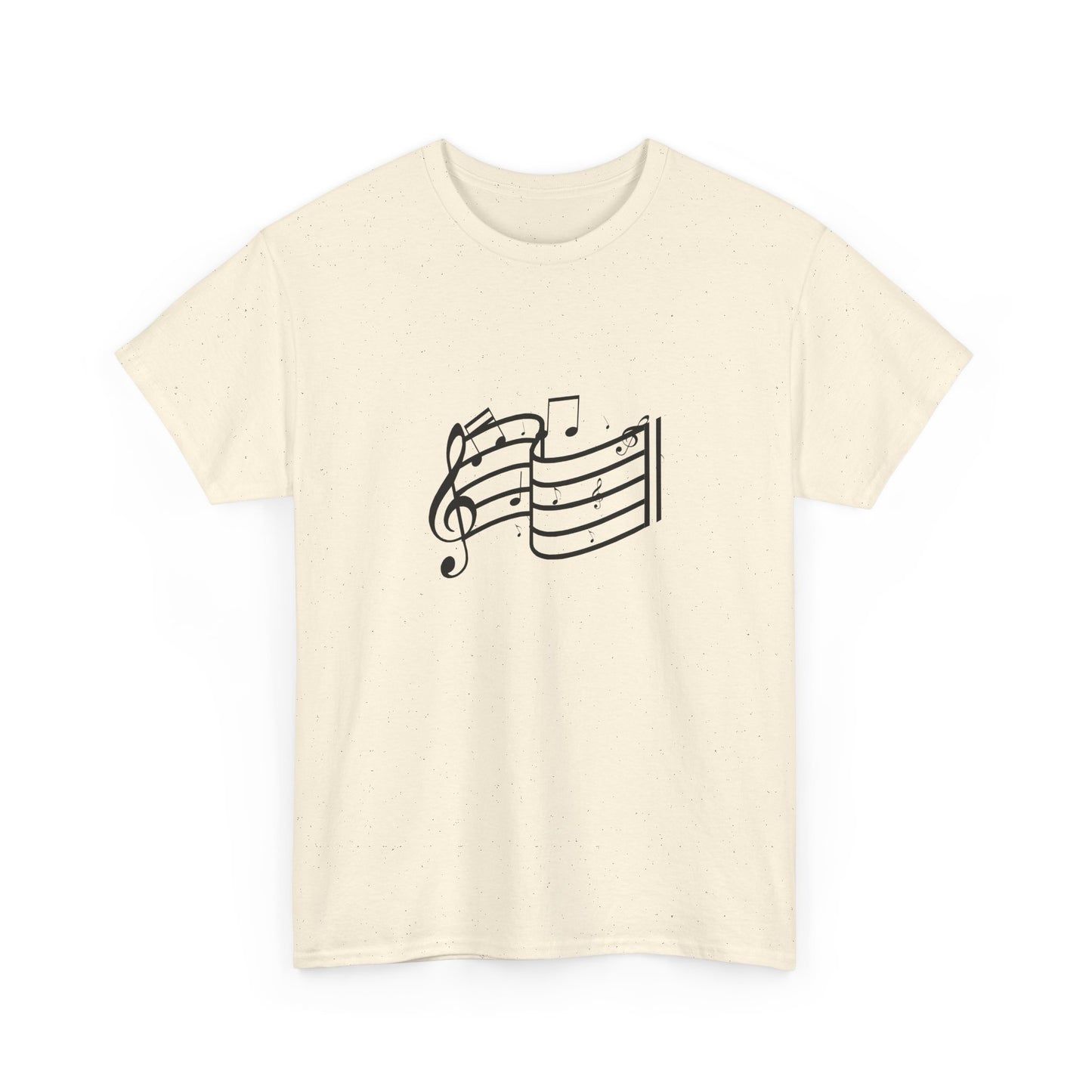Music Notes T‑Shirt — Minimalist Sheet Music Tee for Musicians & Music Lovers