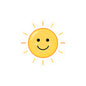 Sunny Smiley Kiss-Cut Sticker — Cute Sun Laptop Decal