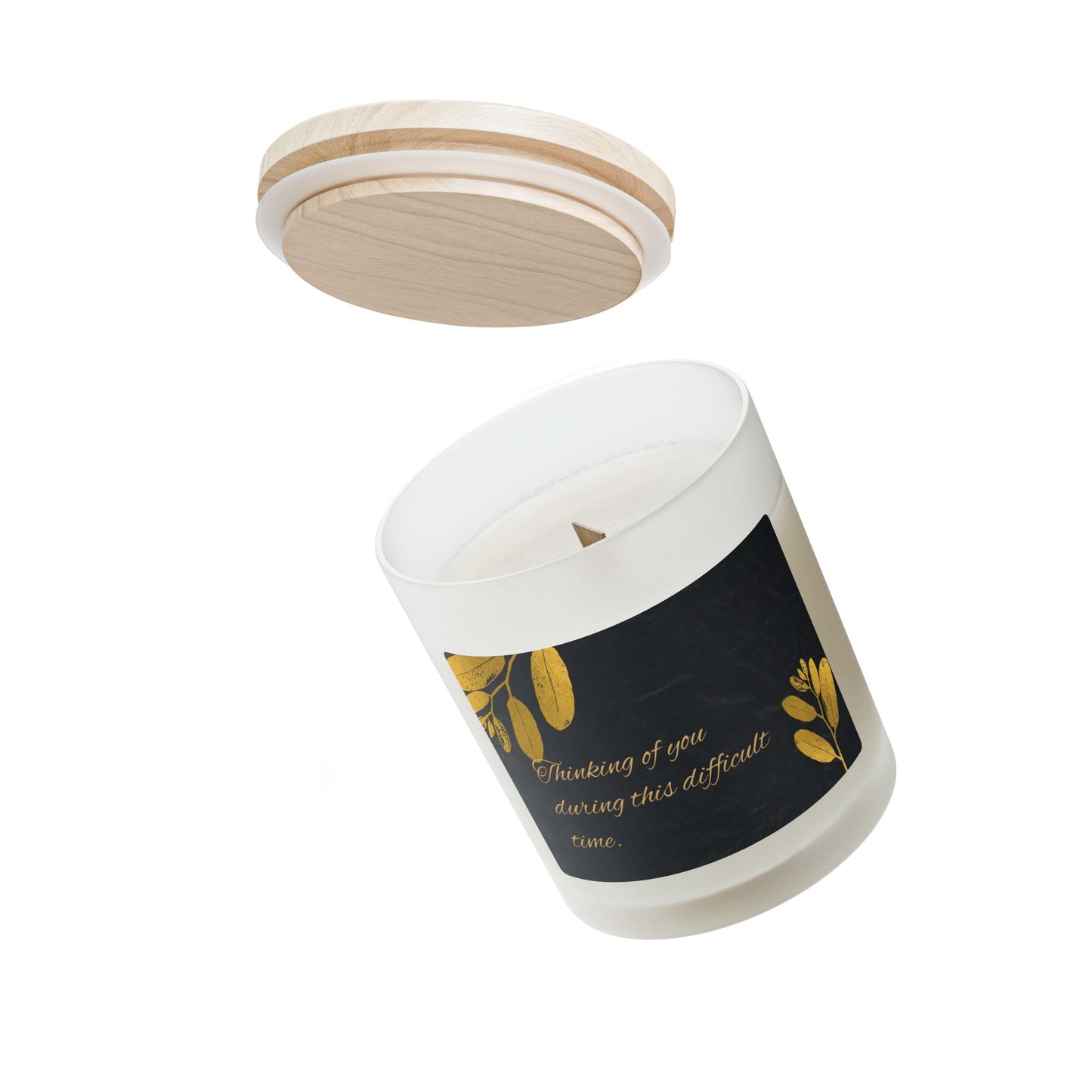 Sympathy Candle, Thoughtful Gift for Comfort, Relaxing Home Decor, 11oz Frosted Glass Scented Candle, Memorial Tribute