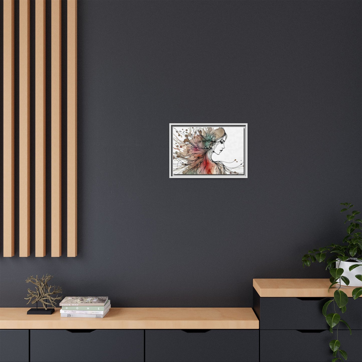 Matte Canvas, Framed (Multi-color) - Girl Whispers