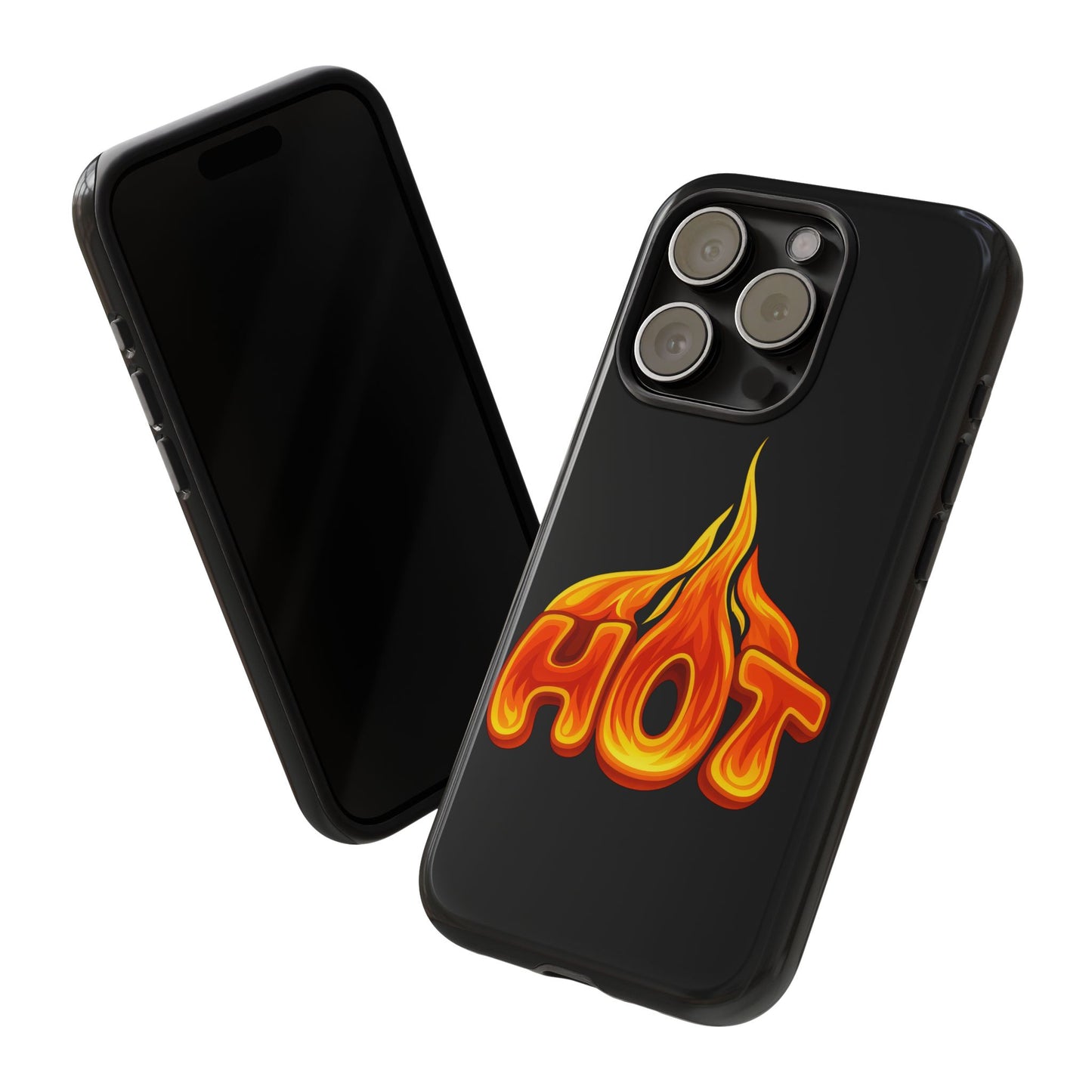 Stylish Phone Case, Hot Flames Design, Gift for Teens, Trendy Accessory, Protective Cover, Unique Phone Case