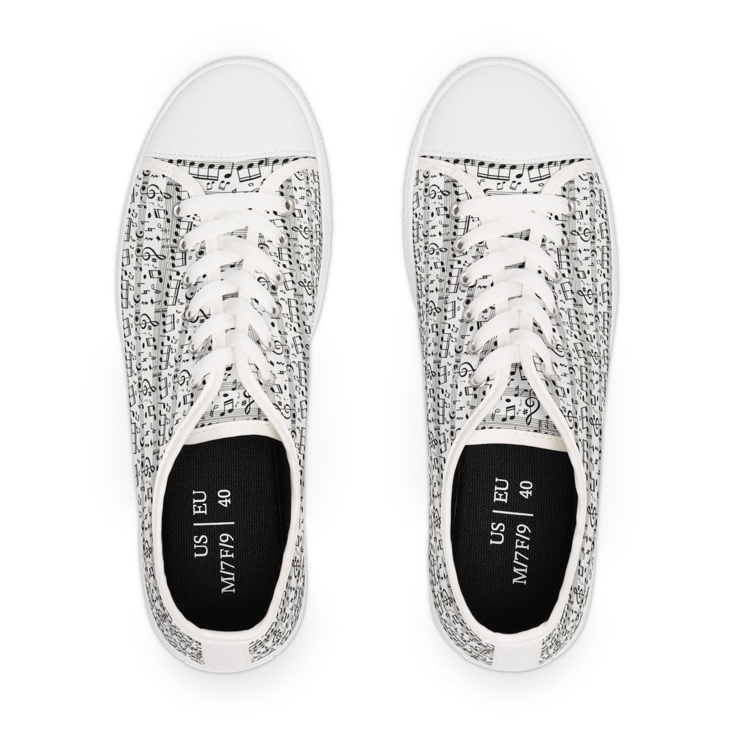 Low Top Sneakers - Musical Notes