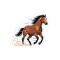 Running Bay Horse Sticker — Kiss-Cut Vinyl Sticker for Laptops, Water Bottles & Gear