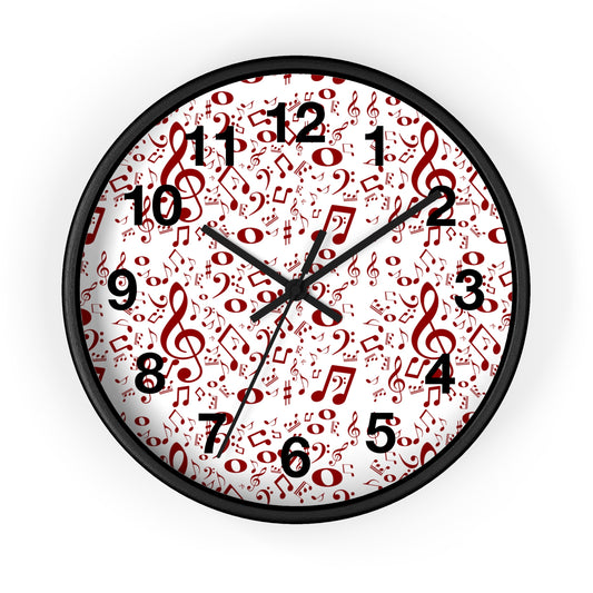 Musical Notes Wall Clock, Unique Gift for Musicians, Home Decor