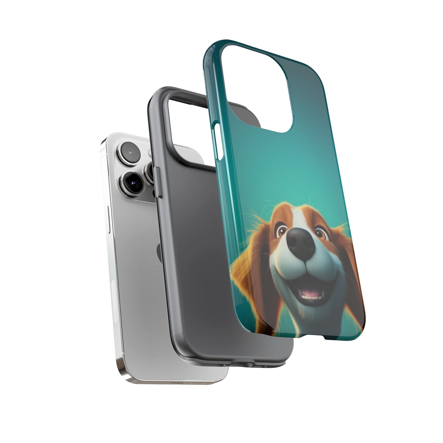 Happy Dog Phone Case — Cute Cartoon Puppy Protective Phone Cover