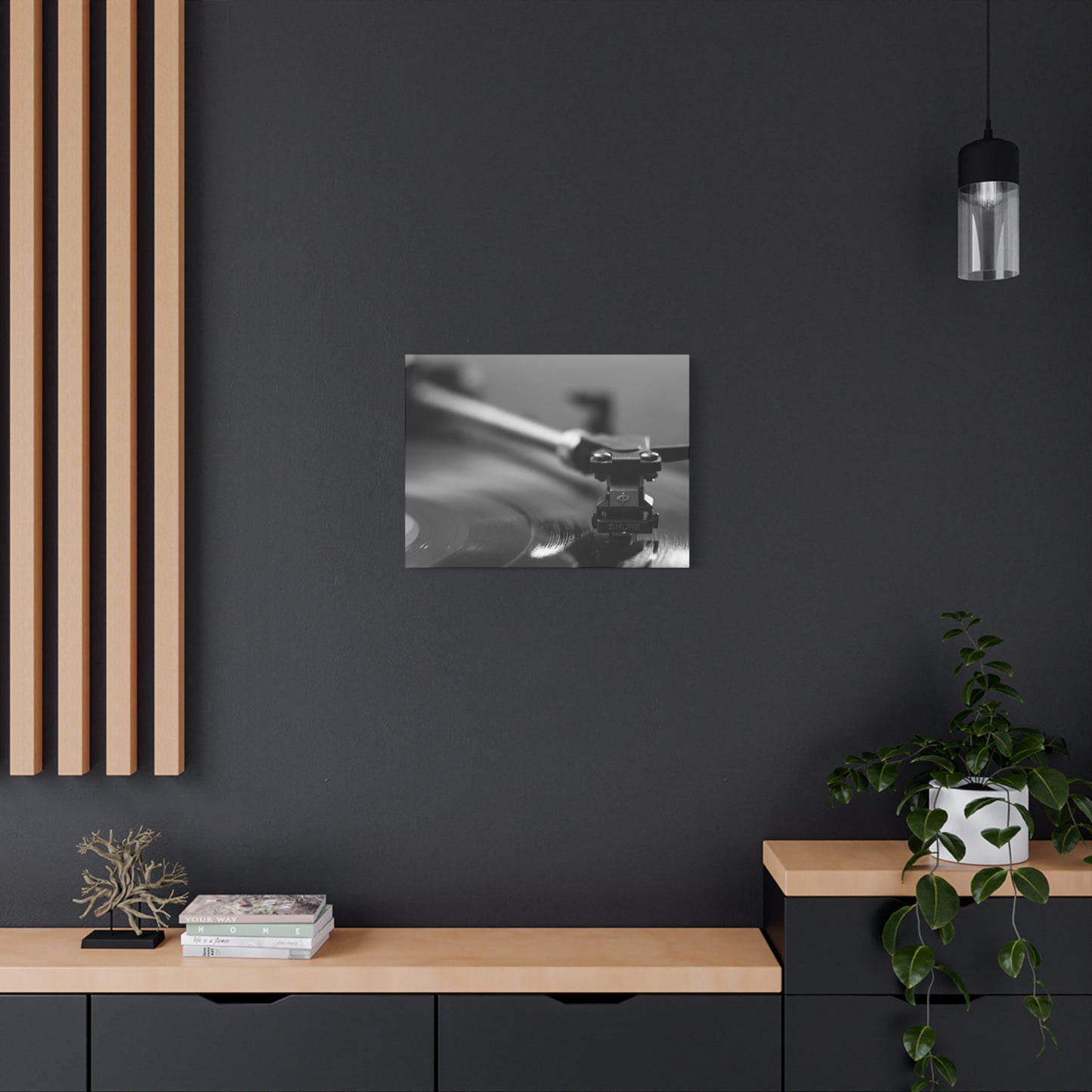 Vinyl Turntable Matte Canvas Print — Stretched 1.25" Wall Art