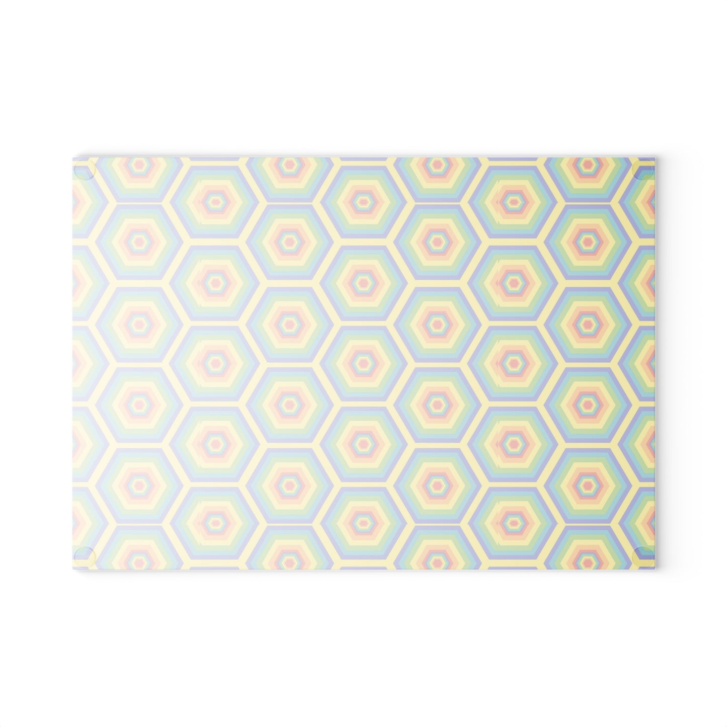 Bright Honeycomb Glass Cutting Board, Kitchen Decor, Unique Gift, Eco-Friendly, Housewarming, Colorful Cookware