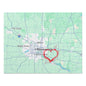 Heartwarming Minneapolis Jigsaw Puzzle with Tin, Personalized Gift, Home Decor, Family Activity, Travel Souvenir, Map Puzzle