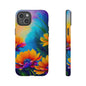 Floral Sunset Tough Phone Case — Vibrant Watercolor Flowers Protective Cover