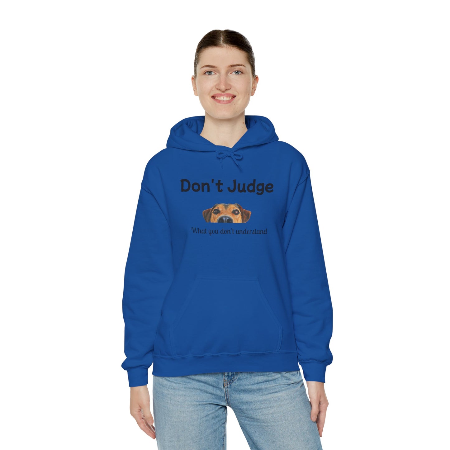 Don't Judge Hoodie - Funny Dog Sweatshirt for Dog Lovers, Perfect Gift for Pet Owners, Cozy Casual Wear, Great for All Occasions