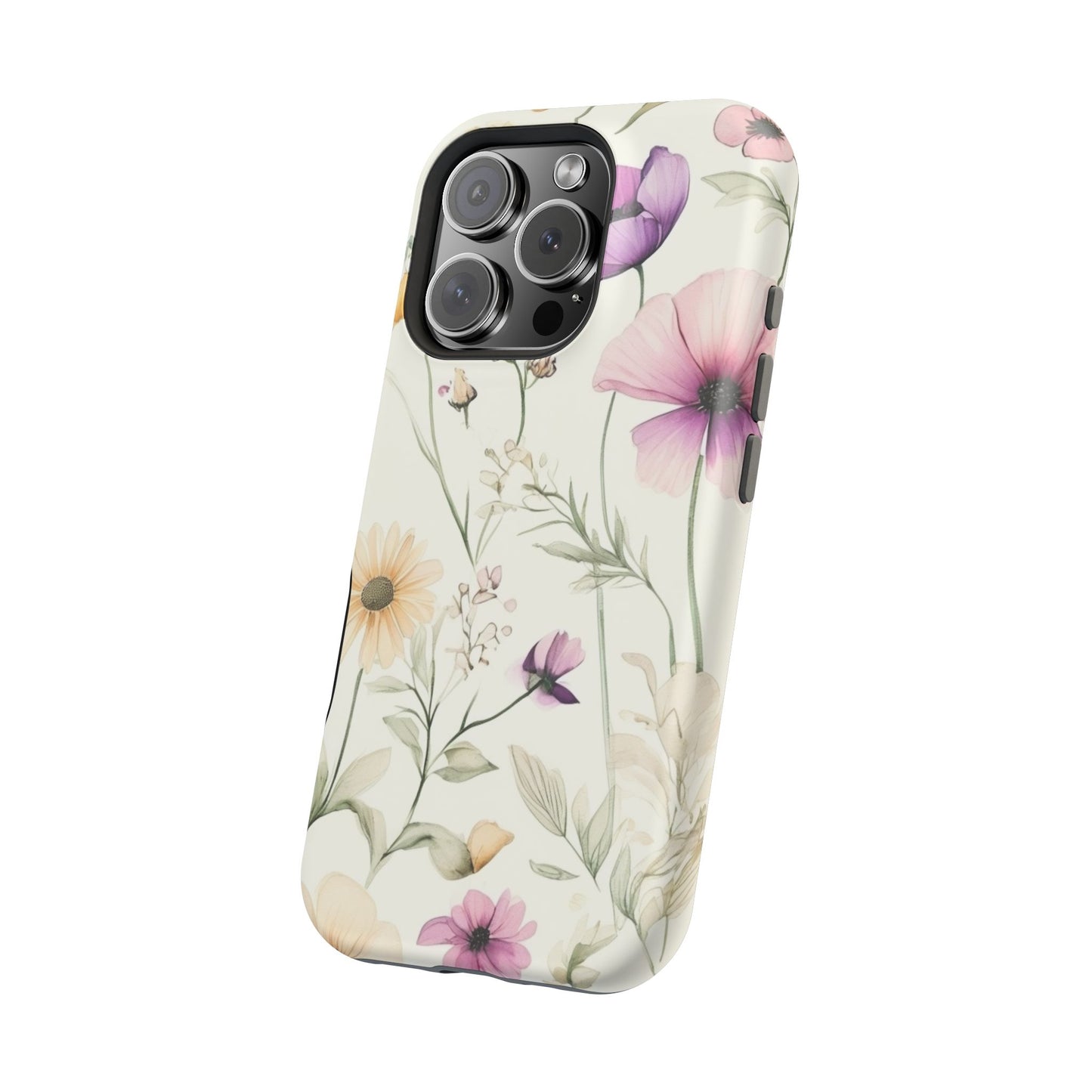Floral Watercolor Magnetic Impact-Resistant Phone Case