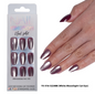 Press on nails Advanced Aurora Fine Flash Almond Short Nail Film Removable Fake Nail Prefabricated Solid Color  Nail Art Wholesale (MOQ=3)