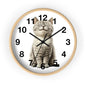 Smiling Tabby Cat Wall Clock — Cute Kitten Home Decor Clock