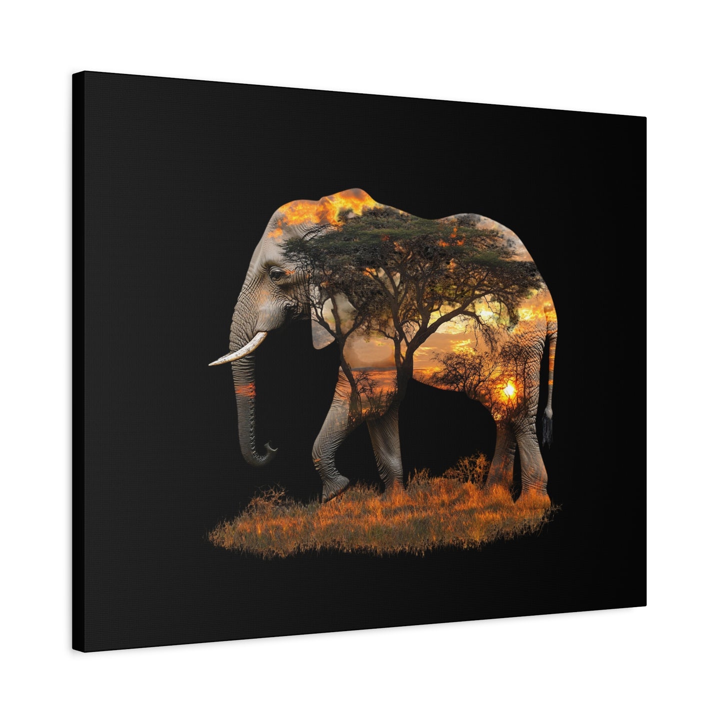 Elephant Tree Matte Canvas Art