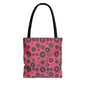Colorful Retro Tote Bag, Stylish Beach Bag, Shopping Tote
