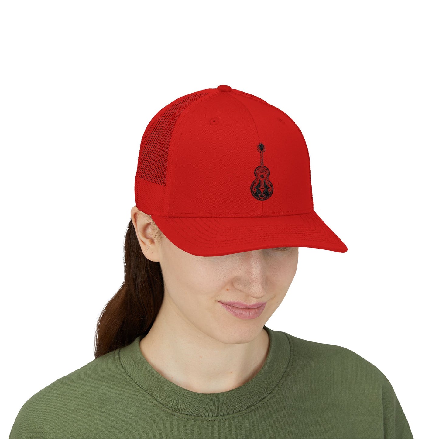 Guitar Lover Snapback Trucker Cap, Stylish Hat for Musicians, Acoustic Guitar Gift, Summer Music Festival Must-Have