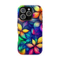 Floral Prism Magnetic Impact-Resistant Phone Case — Colorful Gradient Petal Design