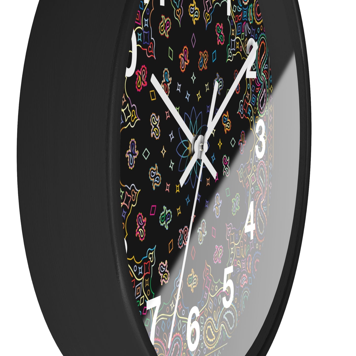 Colorful Mandala Wall Clock Boho Home Decor