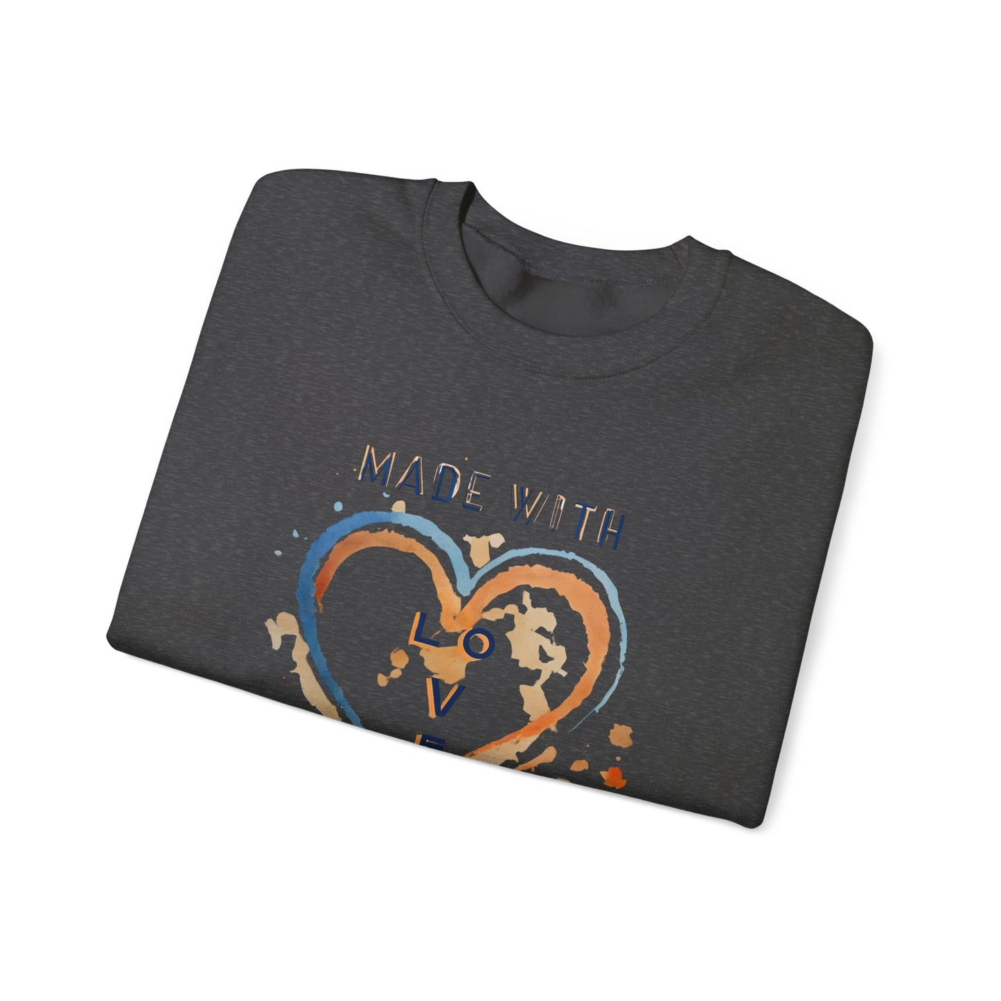 Made with Love Sweatshirt | Cozy Unisex Crewneck | Gift for Everyone | Perfect for Valentine’s Day, Birthdays, or Casual Wear