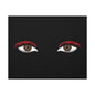 Red Lashes Wall Art Canvas — Glam Eyes Makeup Decor