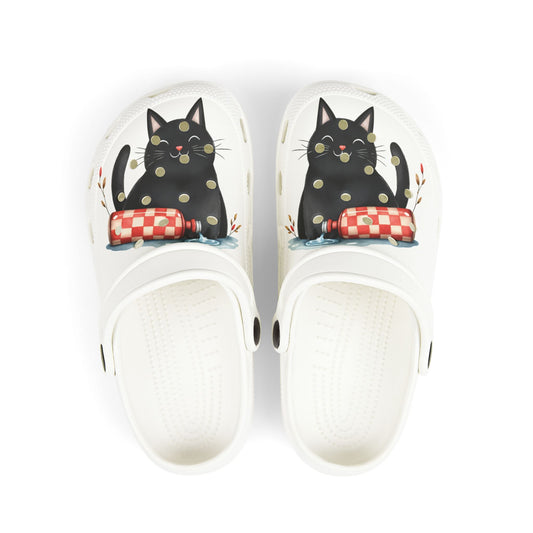 Whimsical Kids' Clogs with Playful Cat Design