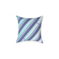 Abstract Teal & Lavender Striped Throw Pillow