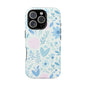 Floral Pastel Magnetic Impact Phone Case — Blue & Pink Botanical Design