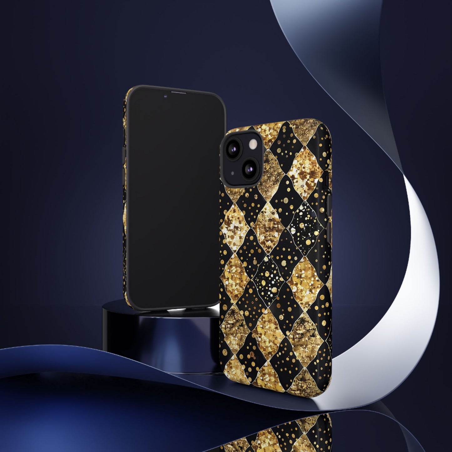 Elegant Gold & Black Phone Case for Tough Protection