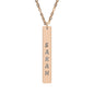 Personalized Vertical Bar Necklace — Engraved Name Pendant