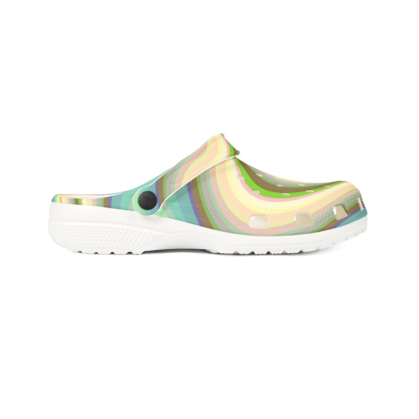 Retro Swirl Clogs — Colorful EVA Foam Comfort Shoes