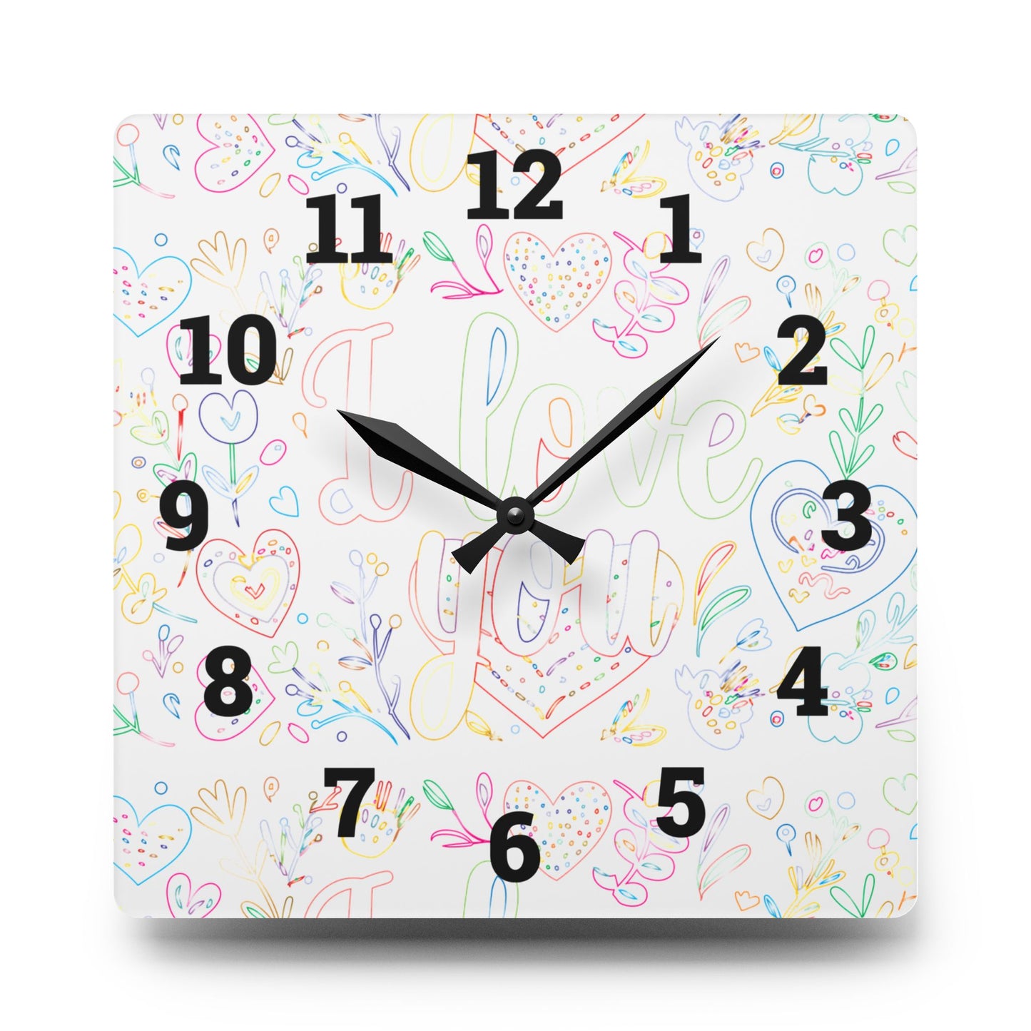 Whimsical Acrylic Wall Clock