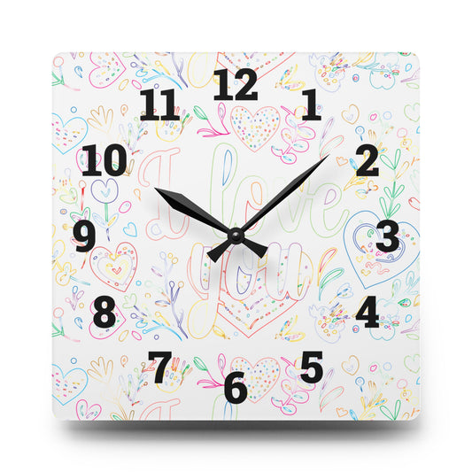 Whimsical Acrylic Wall Clock