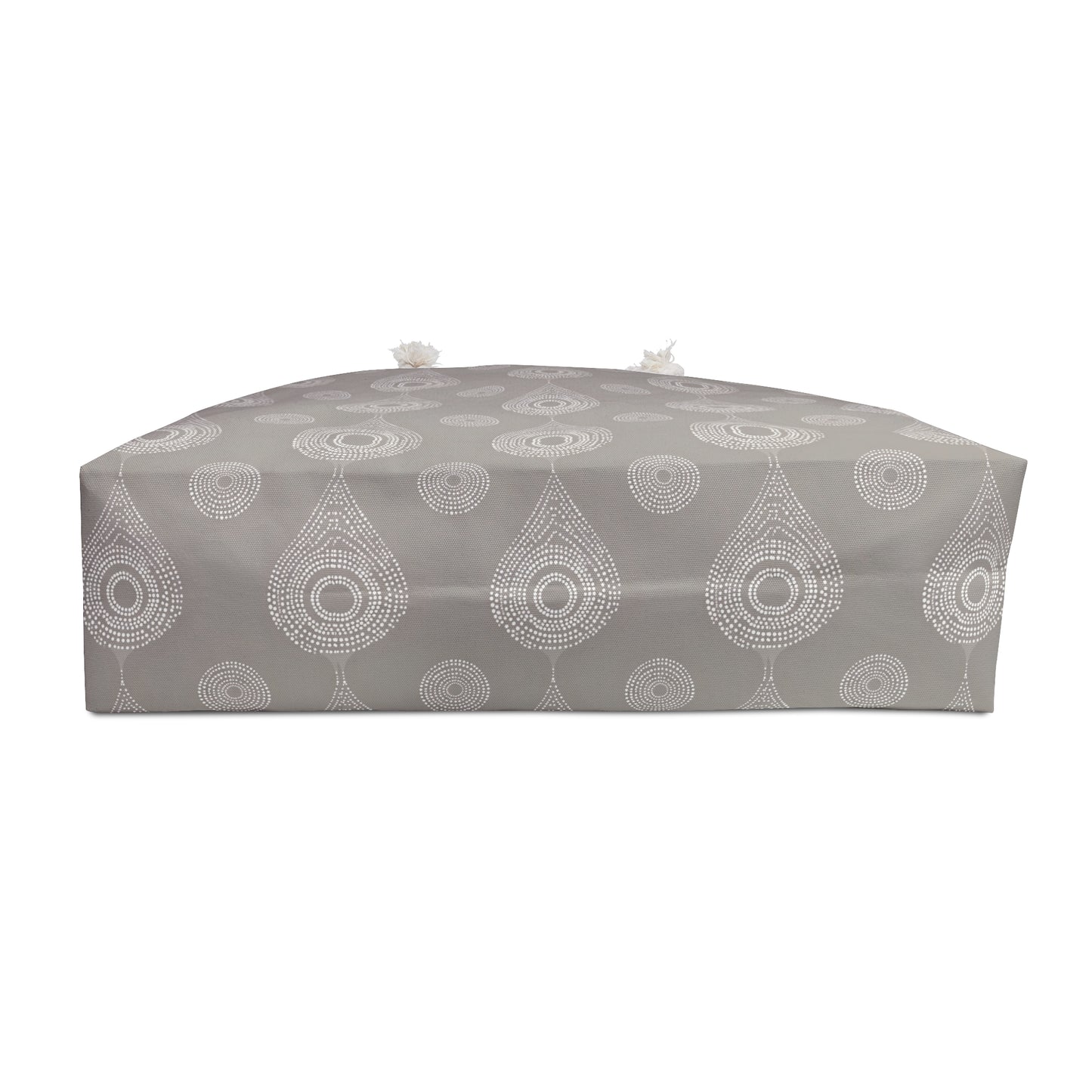 Gray Ikat Weekender Bag — Large Neutral Travel Tote