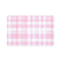 Pink Gingham Pet Food Mat — 12x18 Absorbent Placemat for Cats & Dogs
