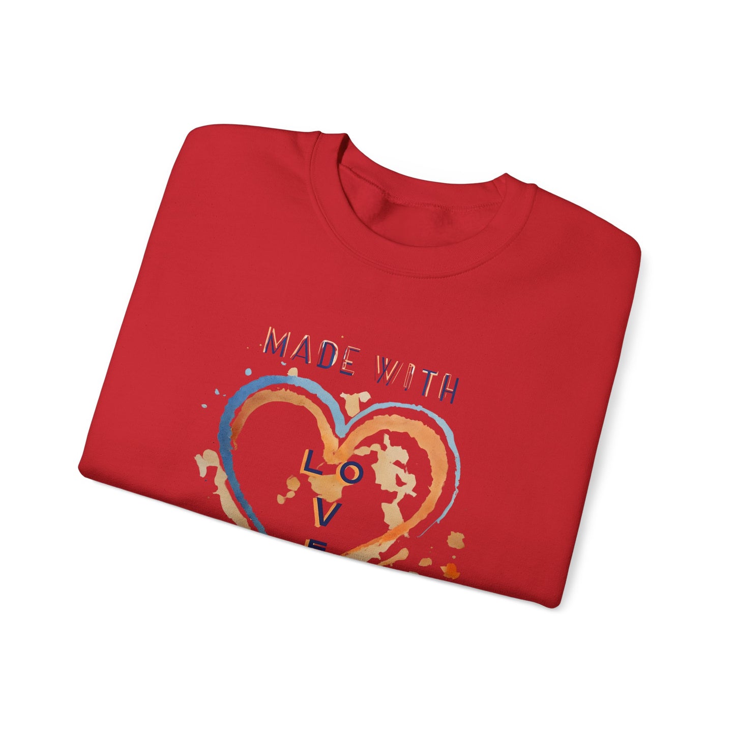 Made with Love Sweatshirt | Cozy Unisex Crewneck | Gift for Everyone | Perfect for Valentine’s Day, Birthdays, or Casual Wear