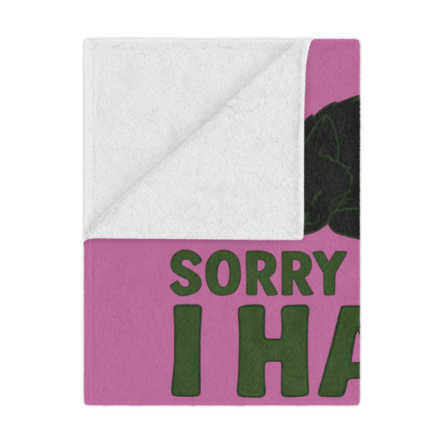 Minky Blanket - "Sorry I Can't I Have Plans With My Cat" Cute Cat Paw Throw for Cat Lovers