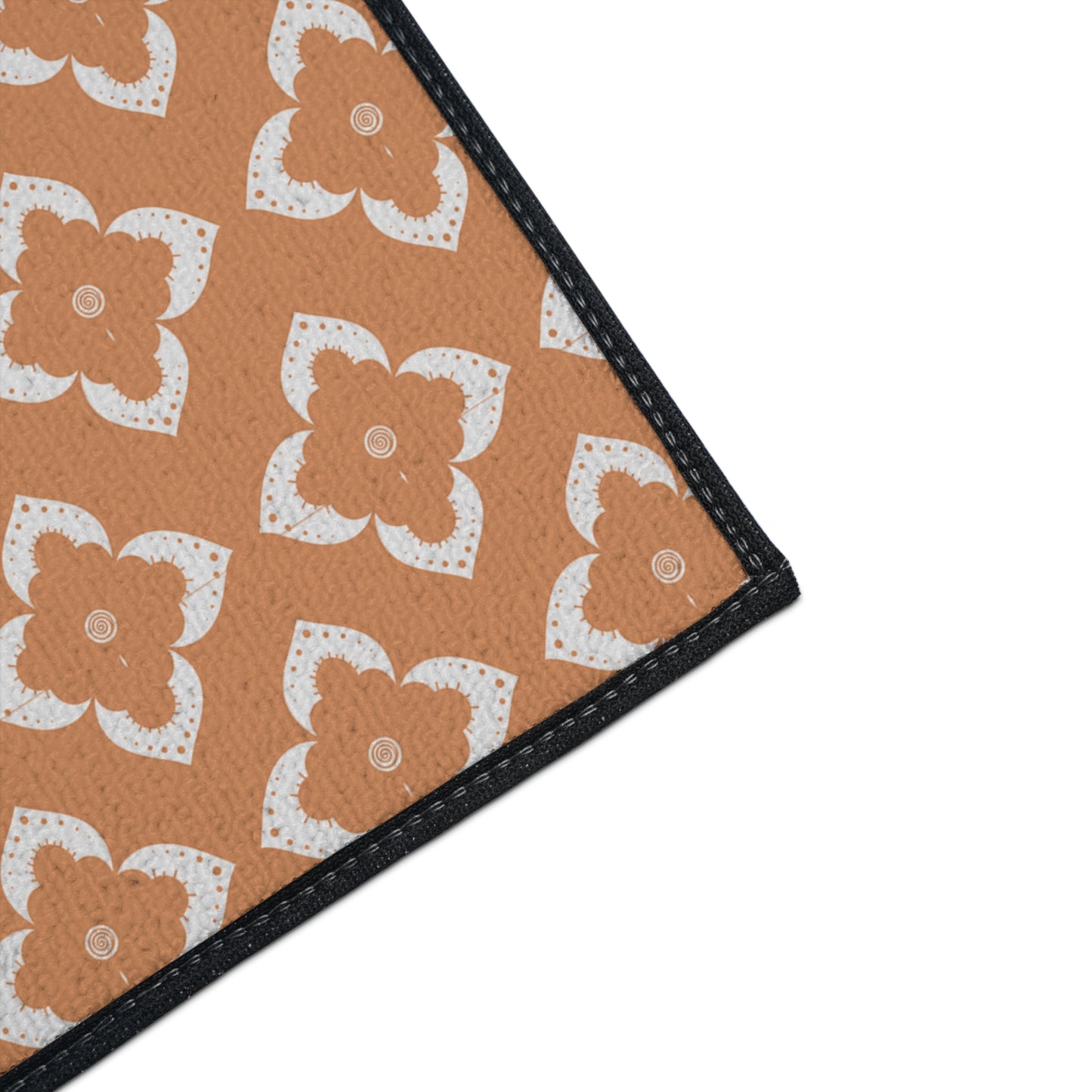 Heavy-Duty Floor Mat — Terracotta Moroccan Tile Pattern, Non-Slip Entry Rug