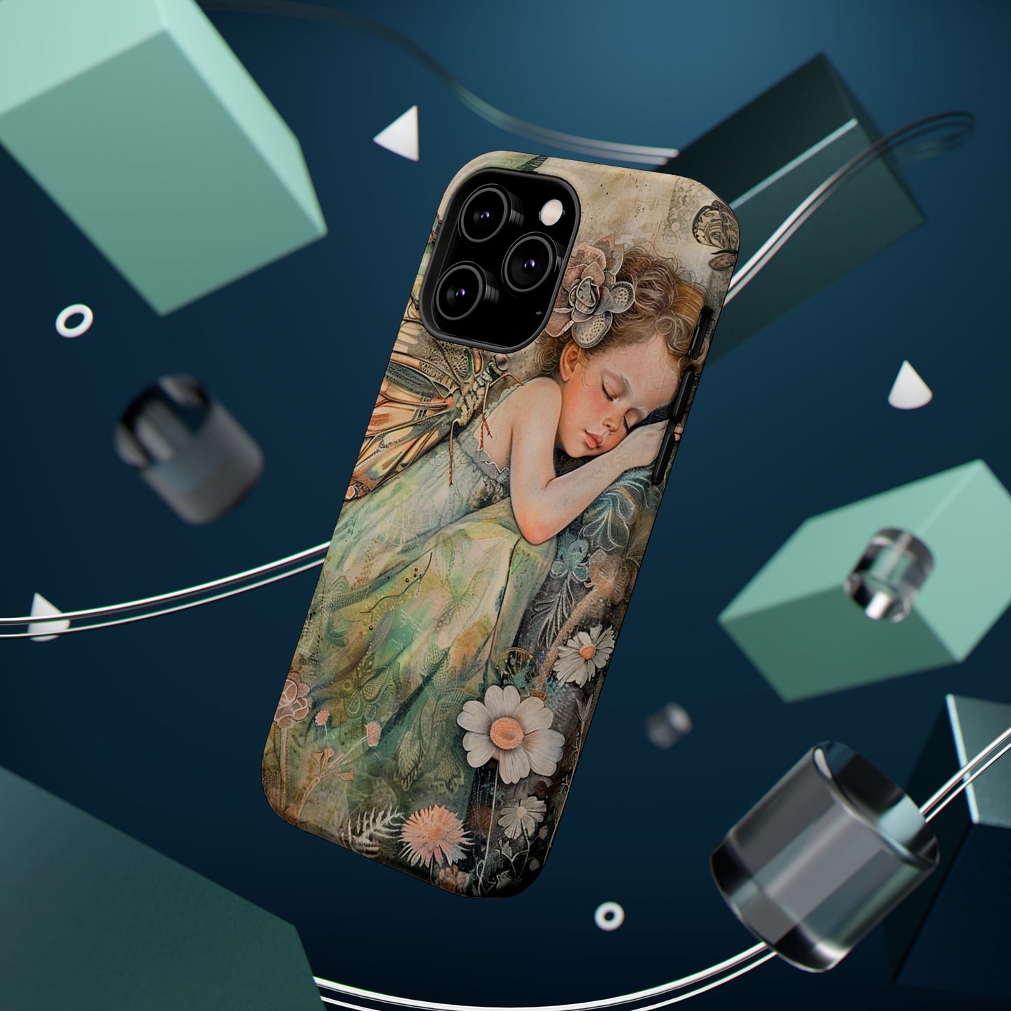 Fairy Sleeping Phone Case — Magnetic Impact-Resistant iPhone Cover