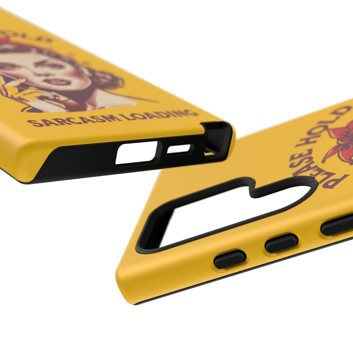 Phone Case - "Please Hold, Sarcasm Loading" Retro Pin-Up Tough Case