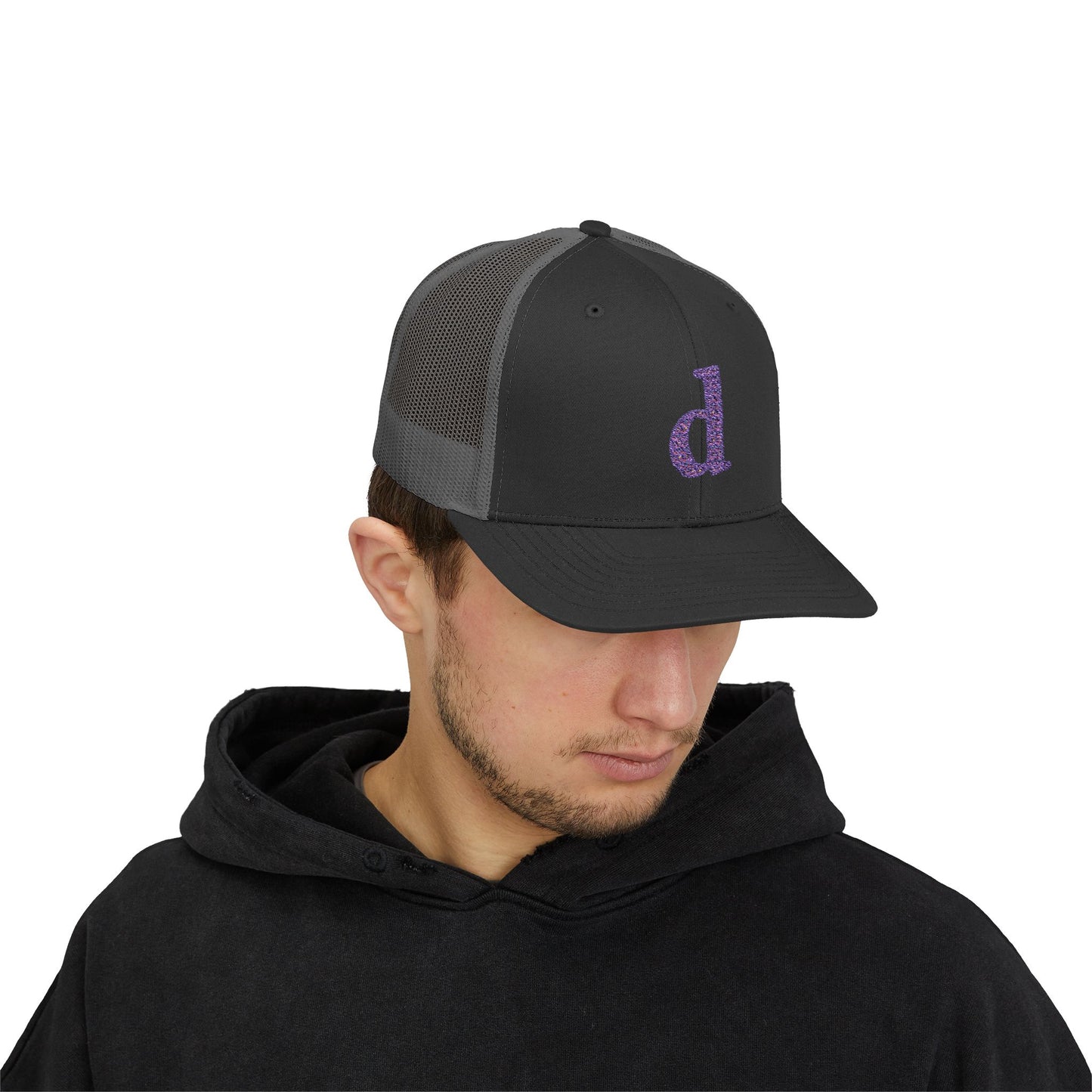 Glitter Initial Snapback Trucker Cap, Personalized Hat, Custom Cap, Trendy Hat, Stylish Gift for Him/Her, Summer Fashion Accessory