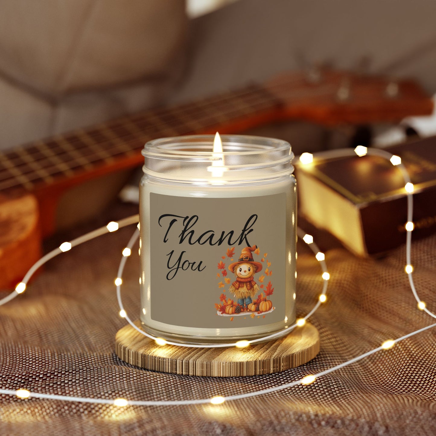 Thank You Fall Scented Candle — Coconut Apricot Wax (4oz & 9oz)