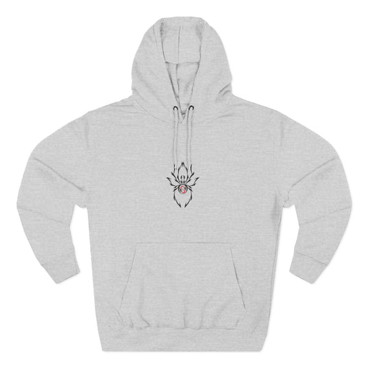 Cozy Spider Fleece Hoodie - Spooky Fashion, Unisex Casual Wear, Halloween Gift, Fall Fashion, Comfortable Layering
