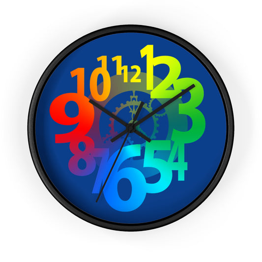 Colorful Modern Wall Clock for Vibrant Home Décor, Rainbow Clock, Bedroom, Office, Gift, Timepiece, Kids Room