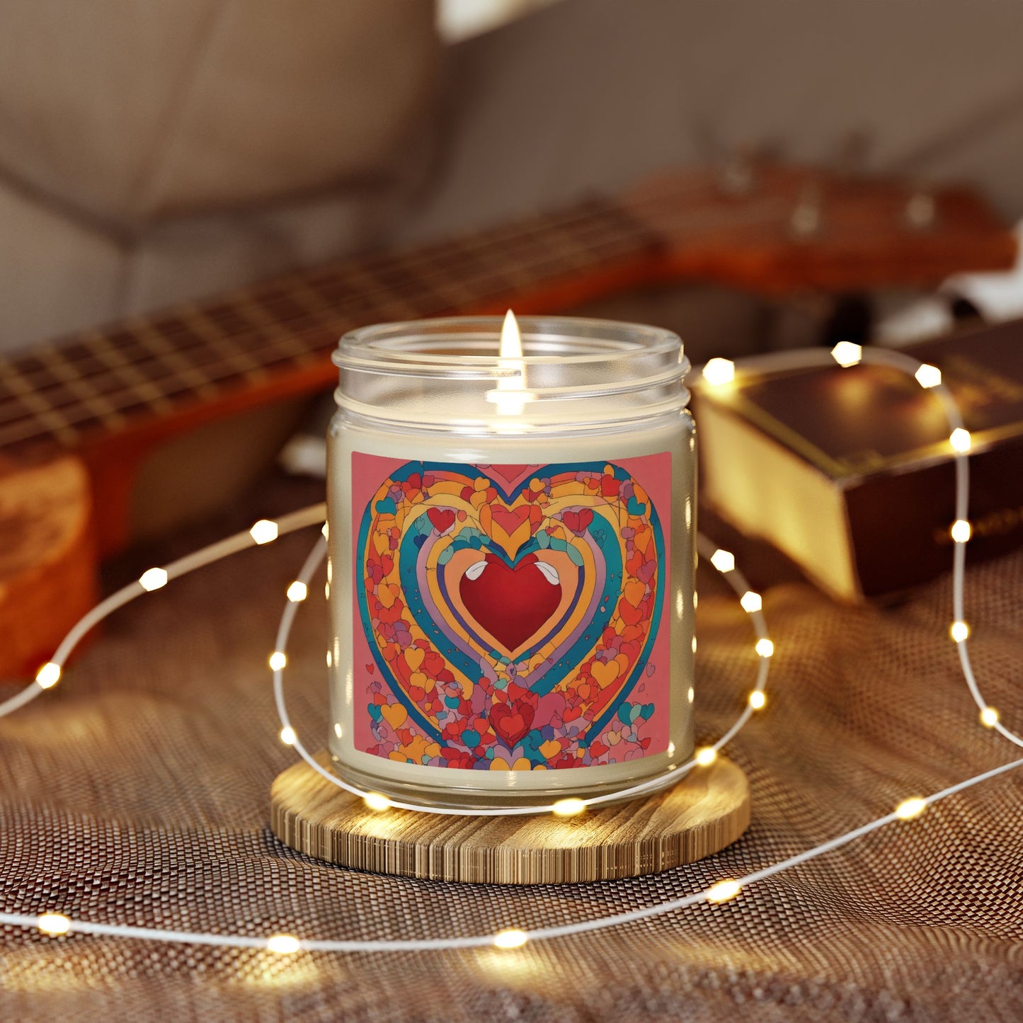 Heart Art Scented Candle – Coconut Apricot Wax (4oz & 9oz)