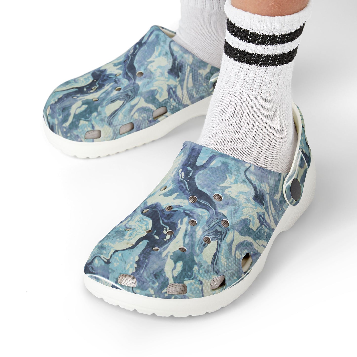 Kid's Marble Pattern Foam Clogs