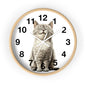 Smiling Tabby Cat Wall Clock — Cute Cat Decor for Living Room, Nursery & Gifts